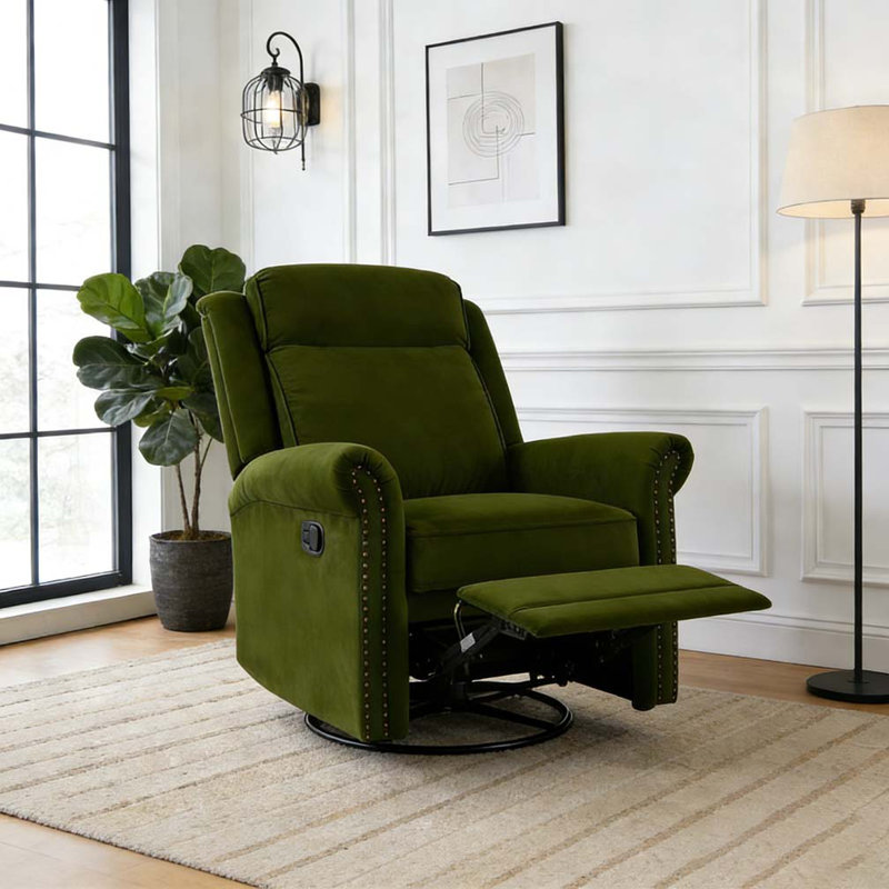 Fauteuil inclinable et pivotant à 360 °, Vert