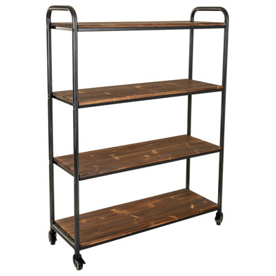 Jelle 129.5cm H x 98cm W Iron Etagere Bookcase