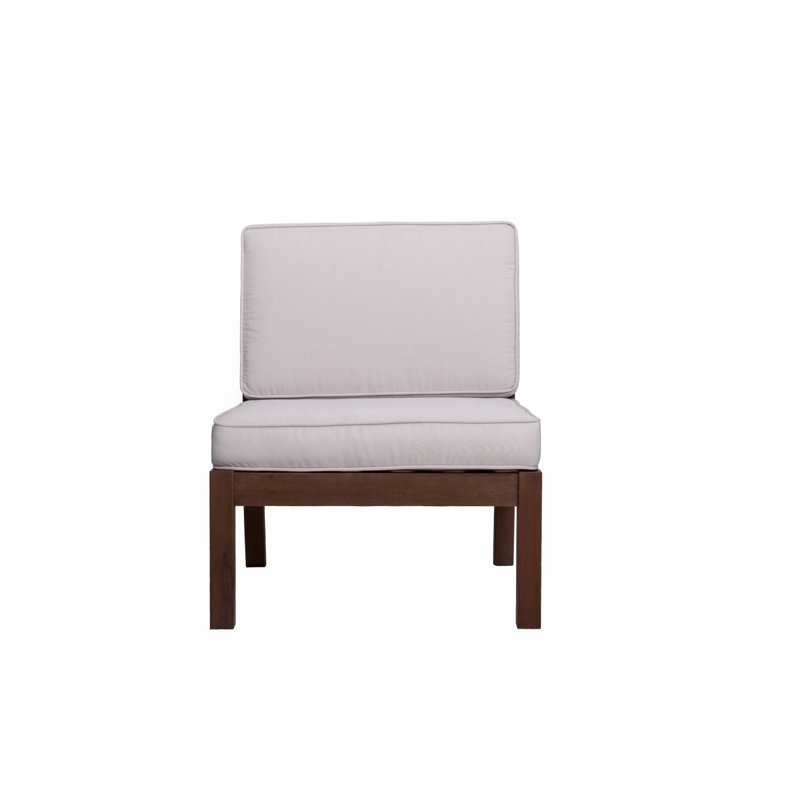 Chaise de patio avec coussin Rossi, Blanc