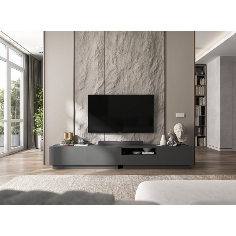 Chantai TV stand, Grey/Brown/Blue