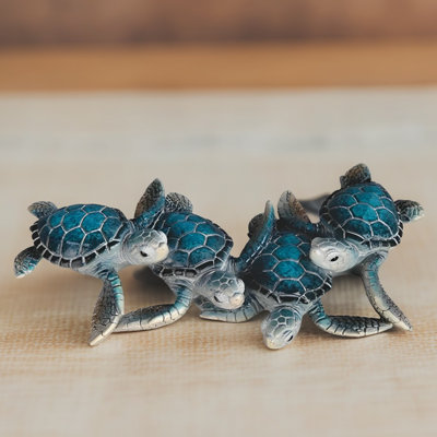 6.25"W 4 Sea Turtle Figurine