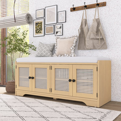 Banc de rangement en bois Rustic
