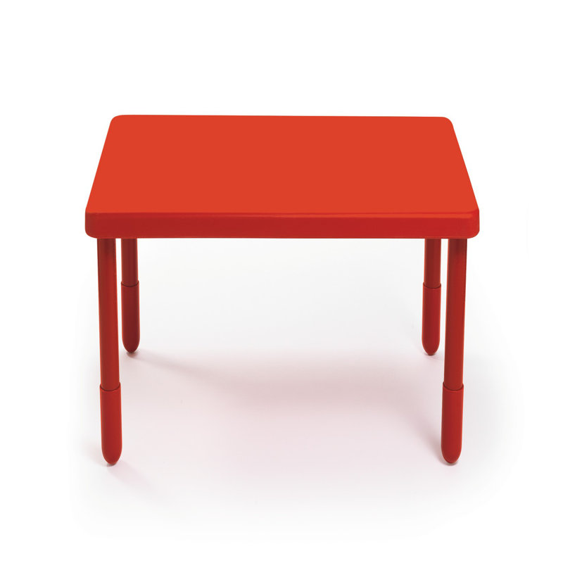 Table carrée, Rouge pomme d'amour, 14 po