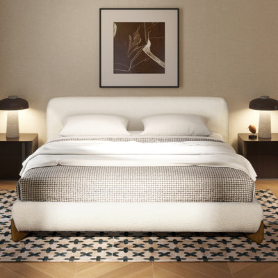 Lansford Puffy Modern Platform Bed,