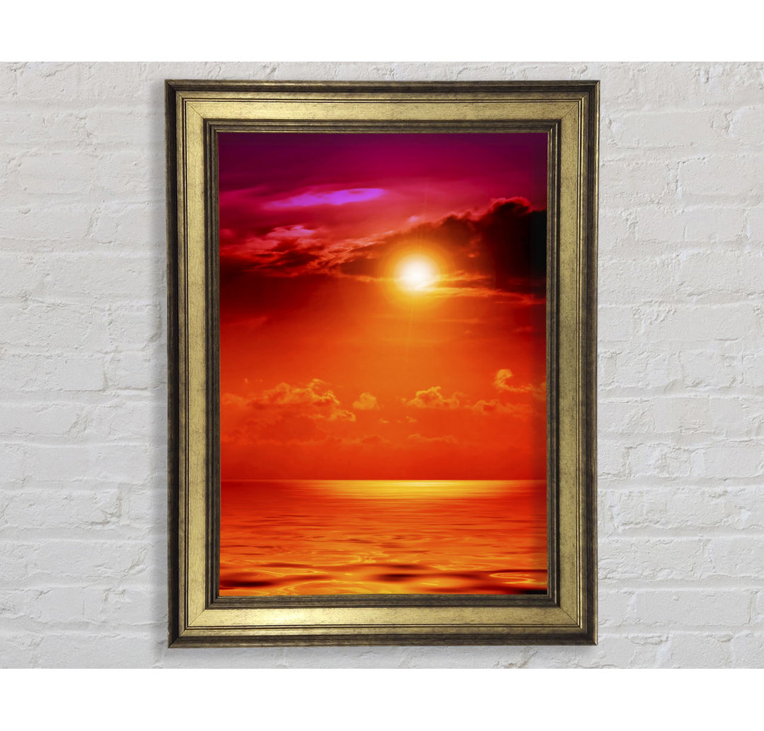 Orange Sun Blaze Skies - Single Picture Frame Art Prints