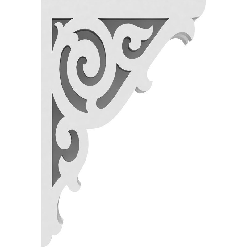 Corbeau en PVC de qualité architecturale Athens, H 6 po x l 4 po x P 1,875 po