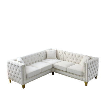 Stoughton L-Shaped Sectional Sofa with Cushions