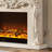Solid + Manufactured Wood Freestanding Fireplace-936939353