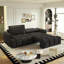 Canapé confortable en tissu 4 places avec rangement intégré, convertible en canapé-lit très grand Comfy-1806452832