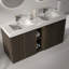Meuble-lavabo double 60 po avec plateau à surface solide, brun chêne fumé 60 po -1792355726-1792355767