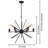 Abaan Antique Black 6-light 25" Sputnik Chandelier