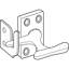 Serrure à battant Prime-Line, 3 gardes, vis (paquet simple)-69372076