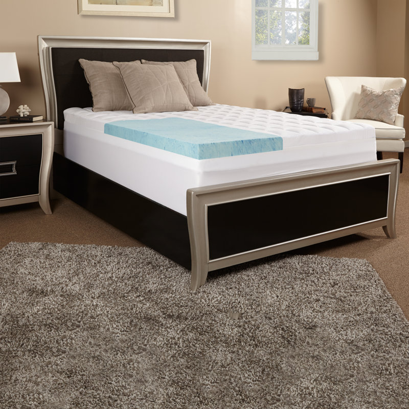 Lavender Memory Foam Mattress Topper - Ventilated Foam with Soothing Lavender Scent for Pressure Relief & Deep Sleep, Full