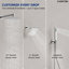 Robinet de douche thermostatique à pluie haute pression 12 po, système de pommes de douche doubles avec douche à main-109360228
