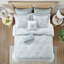 Oblong coussin bleu 12 po x 20 po