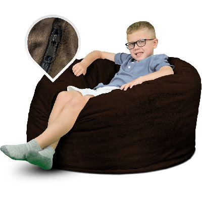  | 3 ft Bean Bag Chair Replacement Cover Only | Removable Washable | Cover Only