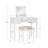 Fidelmar 36" 2-Drawer Flip Top Mirror Vanity with Butterfly Print Stool-291653910