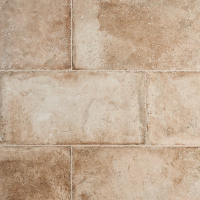Carreau de porcelaine mate pour le sol et le mur en travertin Alcazar 12 x 24