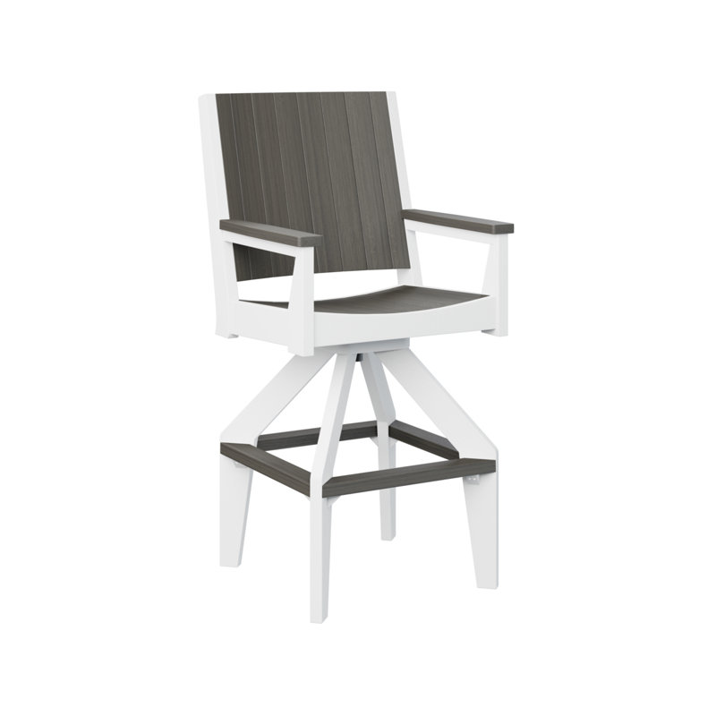 Mayhew Outdoor Bar Stool, Coastal Gray, 28.5"