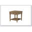 Table de bout élégante et fonctionnelle avec placages en hickory durable et finition amande élégante pour les intérieurs modernes