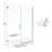 Celesta 58" W x 76" H Hinged Semi-Frameless Shower Door-15662694-15662690
