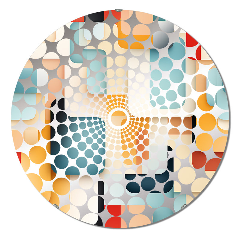 Urban Serenity - Miroir décoratif à cercles concentriques, 23,6 po x 23,6 po