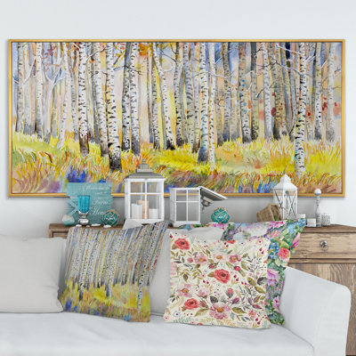 Colorful Forest Of Birch Trees " Colorful Forest Of Birch Trees " Painting Print