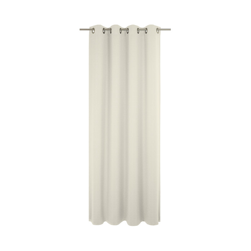 Pearce Semi Sheer Curtain Single Panel, 145cm Width x 132cm Drop, Cream