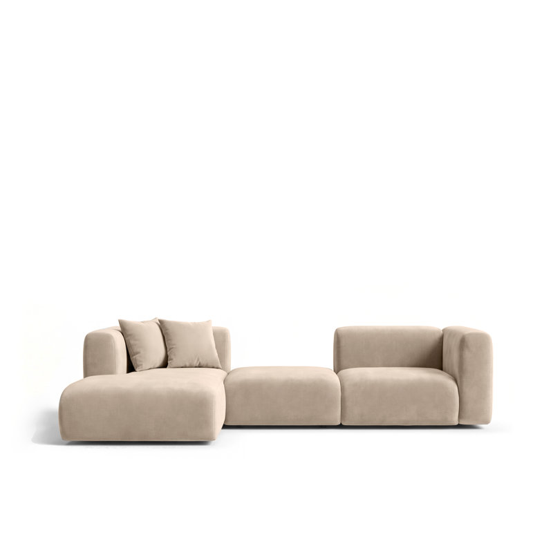 3 Seater Velvet Sofa & Chaise