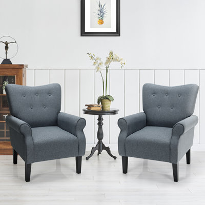 Fauteuil en lin capitonné l 28,5 po Brittenham