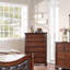 Commode de style chambre à coucher avec tiroirs en cerisier foncé 1 pièce