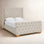 Laurent Fabric Tufted Queen Bed In Beige-1891332549