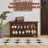 2-Tier Solid Wood Shoe Bench with Storage Shelves