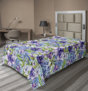 Bleu, violet, vert paon / floral