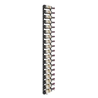 Indurial 18-Bottle Wall-Mounted Metal Wine Rack Kit in Matte Black – 72" Tall