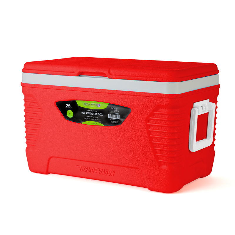 Royalford Insulated 25L Cooler Box - Hot/Cold Freezer Box , Red