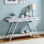 Console moderne en chrome blanc