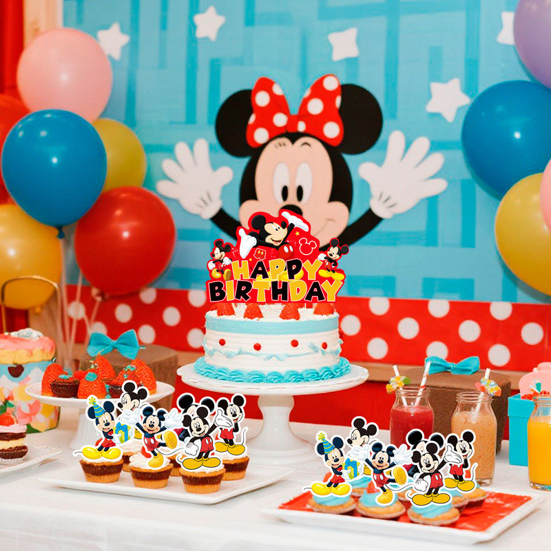 Ensemble de 13 décorations de gâteaux Mickey Mouse, Mickey Mouse Cake Toppers