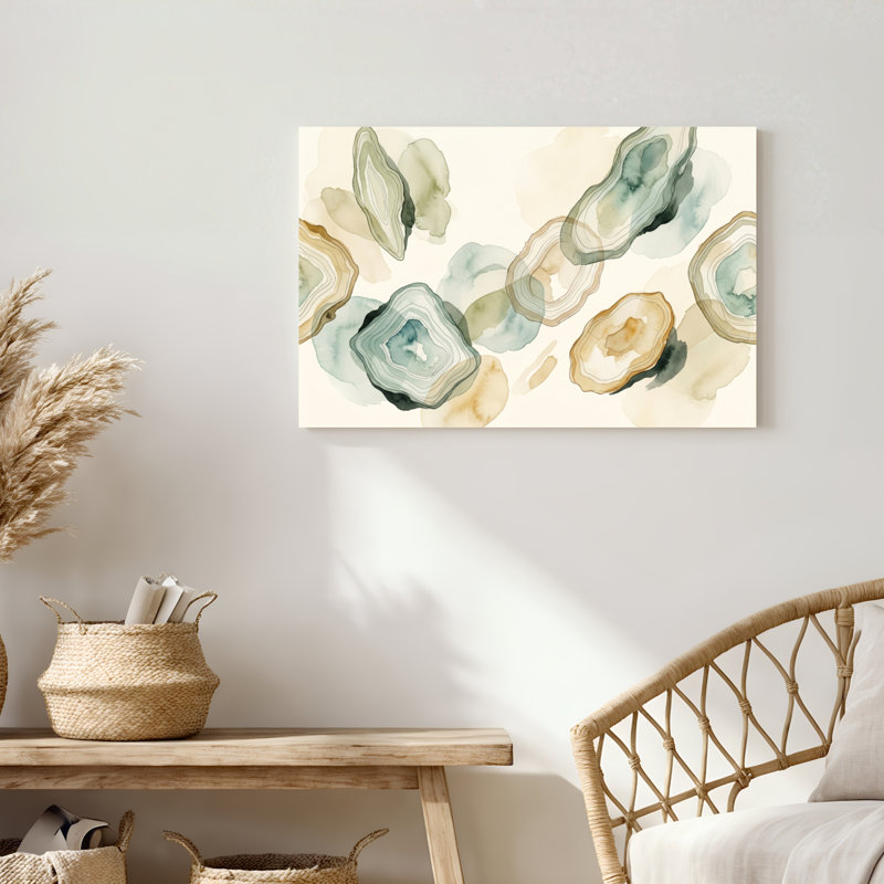 «Gallery Wrap», art mural sur toile pour le salon, la chambre à coucher, le bureau ou le vestibule - décoration murale décorative avec motif d'agate