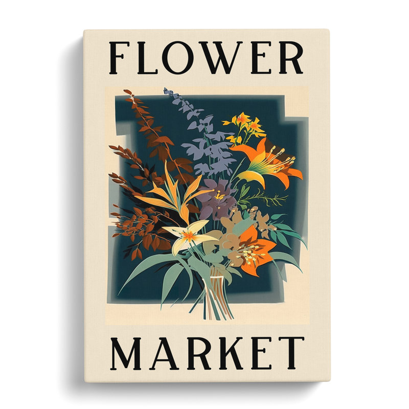 Antique Flower Market Exhibition No.2 - Wrapped Canvas, 50cm H x 35cm W x 3cm D