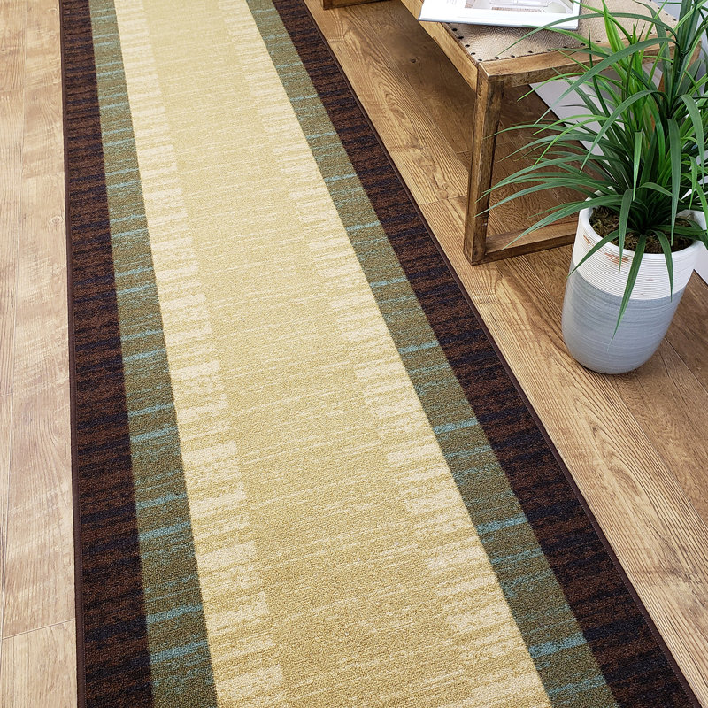 Tapis beige Cooke, Tapis de couloir 2 pi 8 po x 9 pi 1 po