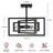 3-Light 15.8" Industrial Square Semi Flush Mount