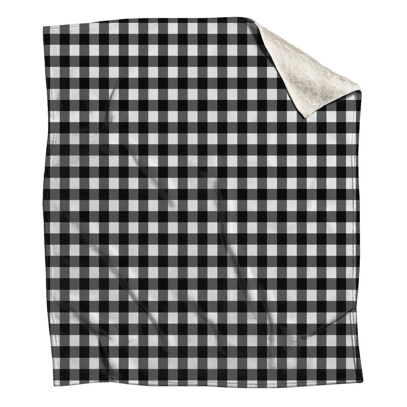 Black White Gingham Blankets, 60in W x 80in H