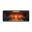 Foyer électrique avec certification UL, 5018 par heure, 2 méthodes d'installation, minuterie, flamme réglable et luminosité de lit de braise pour la décoration intérieure