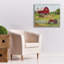 «Rurale rouge grange B» par Jean Plout, art mural sur toile-1845181938