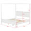 Cadre de lit plateforme à baldaquin avec tête de lit à baldaquin de style campagnard et pieds fuselés pour un style polyvalent-133118483-133118493