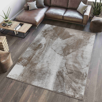Tapis abstrait brun 5 pi x 8 pi