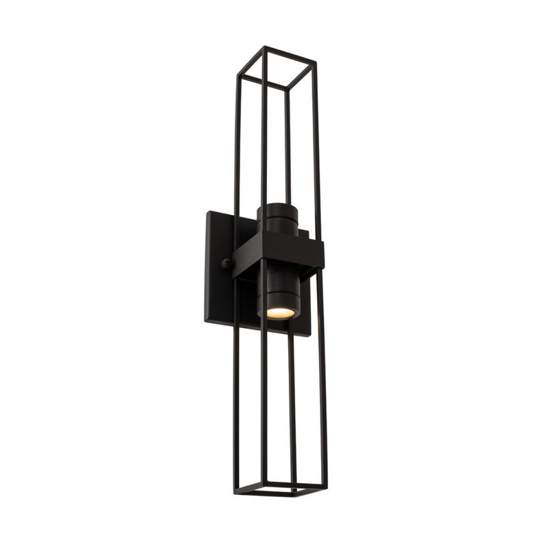 2 LT Matte Black Outdoor Wall Sconce Kalco