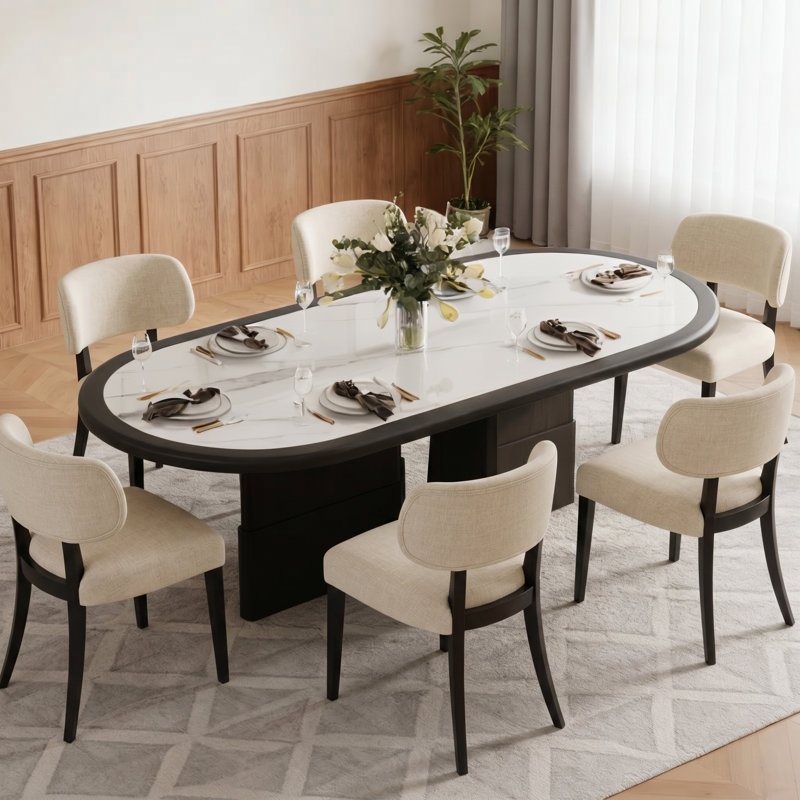 Axtell Wooden Dining Chairs Set of 2, Modern Fabric Upholstered Dining Room Chair Kitchen Chairs, Farmhouse Dinner Chair for Kitchen Dining Room