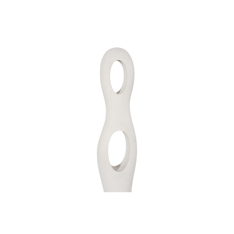 Double Circle Sculpture, Roman Stone, Beige